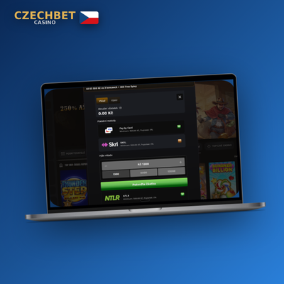 Bankovní převod pro vyšší vklady až 125 000 CZK v Czechbet Casino
