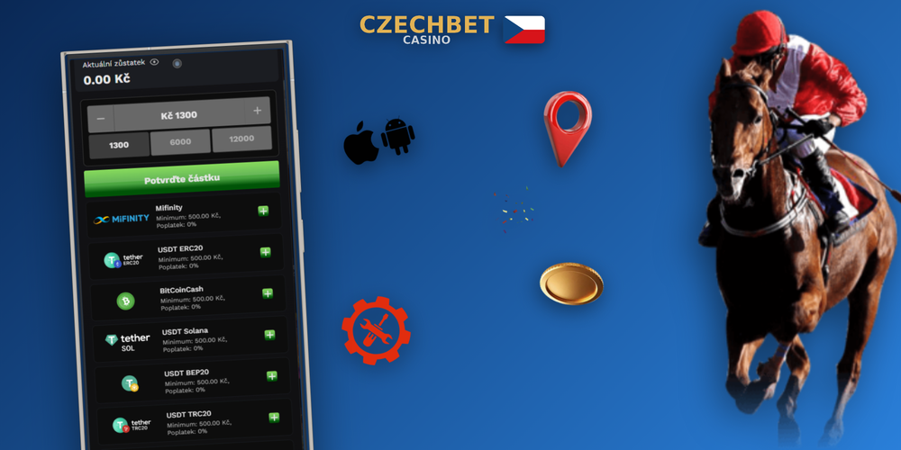Všechny metody vkladu v Czechbet Casino: karty, e-peněženky i kryptoměny