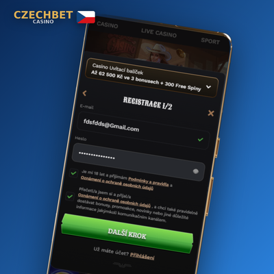 Czechbet Casino registrace přes Google nebo Telegram na jeden klik – ikona propojení