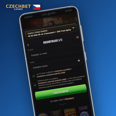 Czechbet Casino jak se zaregistrovat přes mobilní číslo – ověření SMS kódem