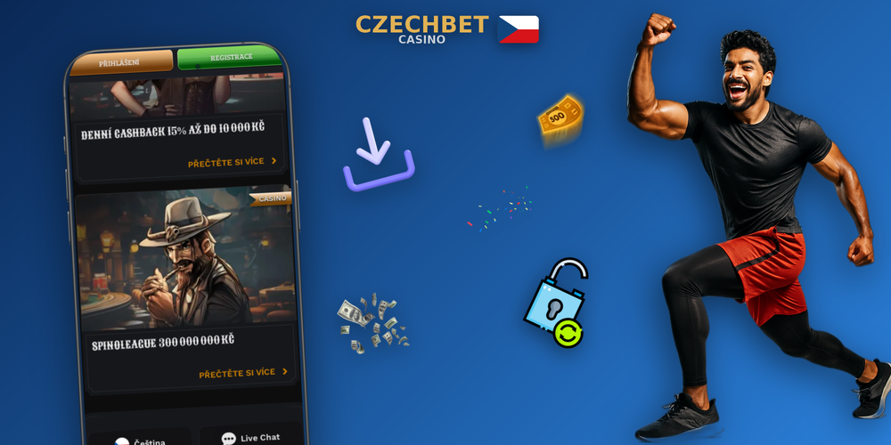 Tři úrovně uvítacího balíčku Czechbet Casino s bonusy 100 % a 75 % v CZK
